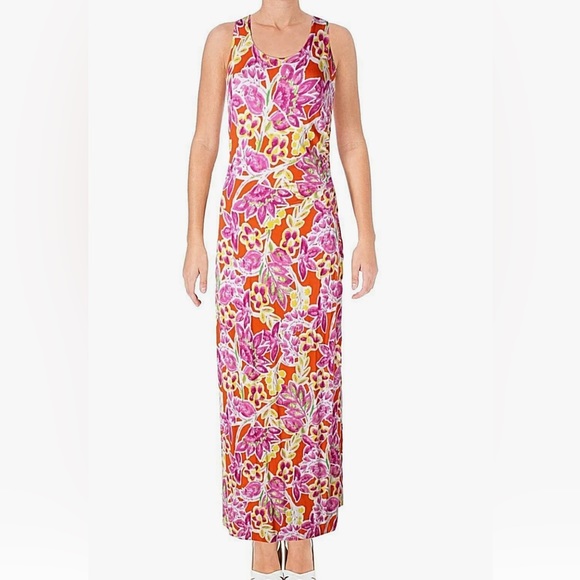 Ralph Lauren Floral Print Full-Length Maxi Dress Size Large - Picture 6 of 6